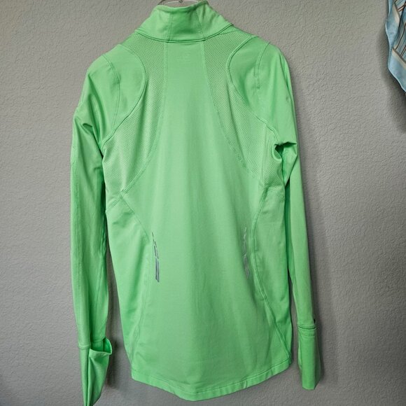 Like New! Worn ONCE - XS Gap Fit Quarter-Zip Pullover, Neon Green - Athletic Fit - Picture 7 of 11